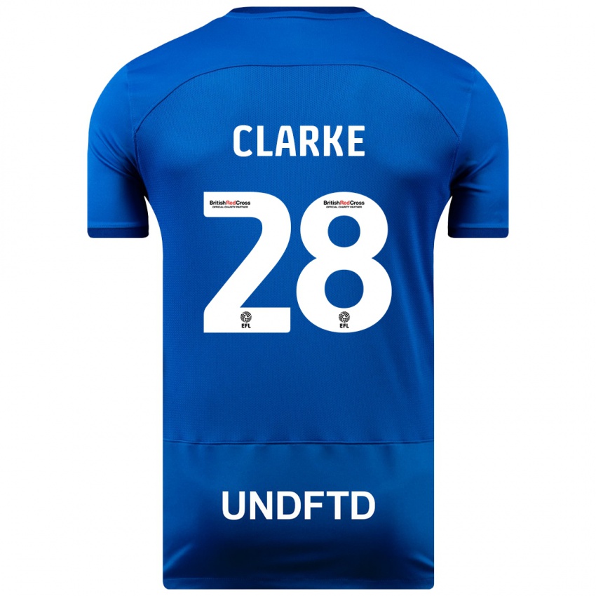 Herren Charlotte Clarke #28 Blau Heimtrikot Trikot 2023/24 T-Shirt Schweiz