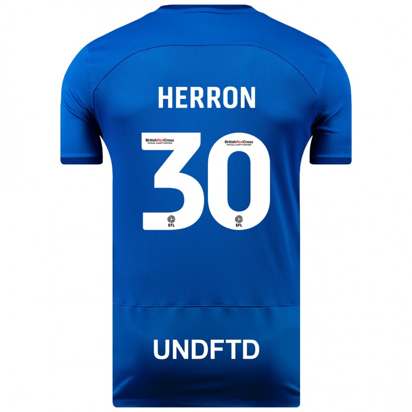 Herren Neve Herron #30 Blau Heimtrikot Trikot 2023/24 T-Shirt Schweiz