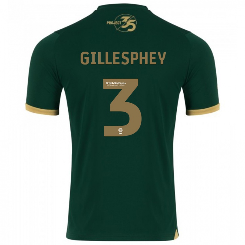 Homme Maillot Macaulay Gillesphey #3 Vert Tenues Domicile 2023/24 T-Shirt Suisse