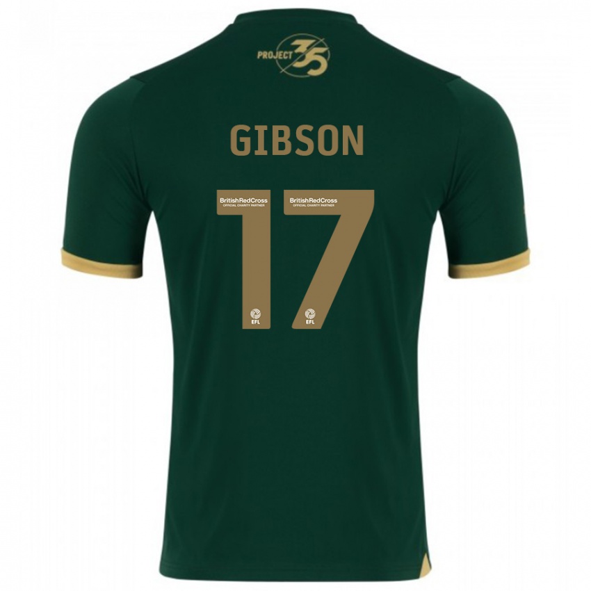 Homme Maillot Lewis Gibson #17 Vert Tenues Domicile 2023/24 T-Shirt Suisse