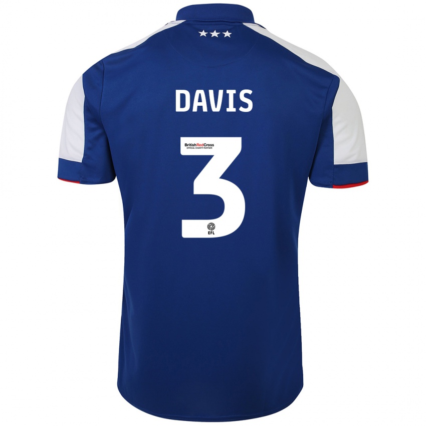 Homme Maillot Leif Davis #3 Bleu Tenues Domicile 2023/24 T-Shirt Suisse