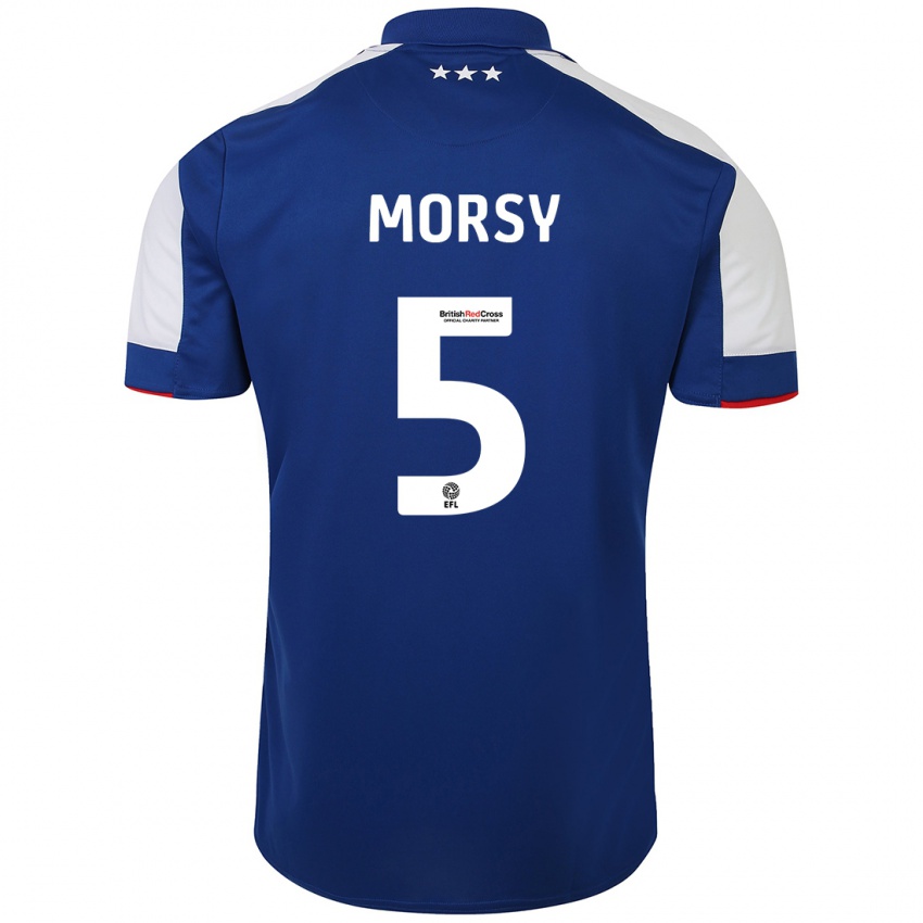 Herren Samy Morsy #5 Blau Heimtrikot Trikot 2023/24 T-Shirt Schweiz