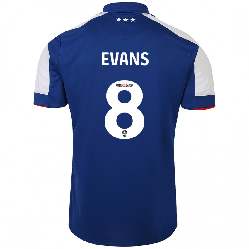 Herren Lee Evans #8 Blau Heimtrikot Trikot 2023/24 T-Shirt Schweiz