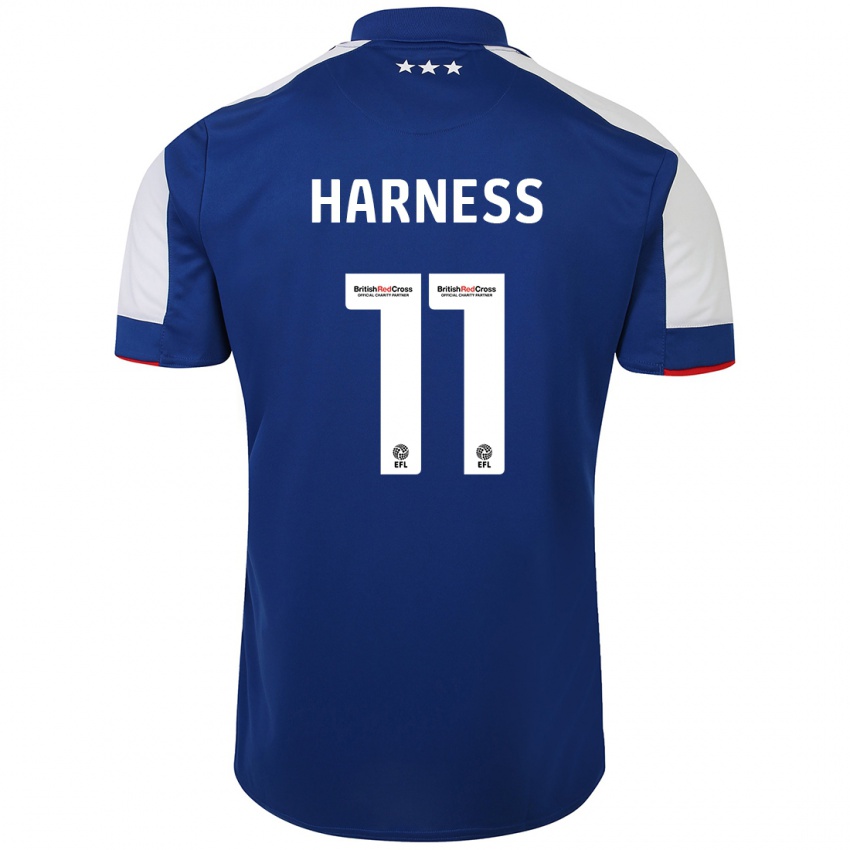 Herren Marcus Harness #11 Blau Heimtrikot Trikot 2023/24 T-Shirt Schweiz