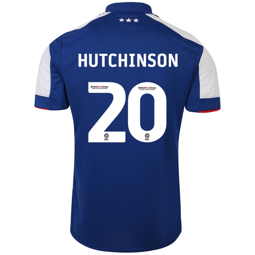 Homme Maillot Omari Hutchinson #20 Bleu Tenues Domicile 2023/24 T-Shirt Suisse