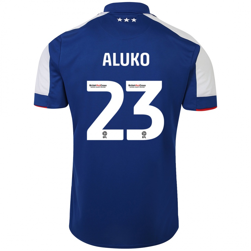 Herren Sone Aluko #23 Blau Heimtrikot Trikot 2023/24 T-Shirt Schweiz