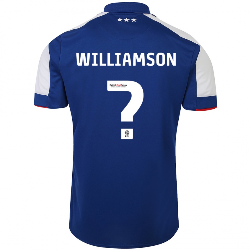 Herren Woody Williamson #0 Blau Heimtrikot Trikot 2023/24 T-Shirt Schweiz