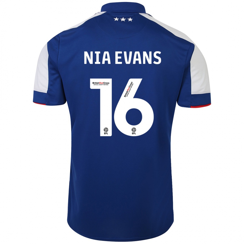 Herren Nia Evans #16 Blau Heimtrikot Trikot 2023/24 T-Shirt Schweiz