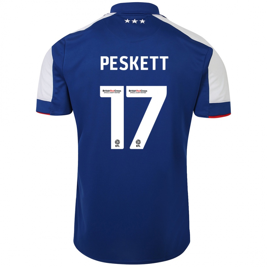 Herren Sophie Peskett #17 Blau Heimtrikot Trikot 2023/24 T-Shirt Schweiz