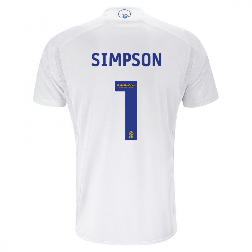Herren Carrie Simpson #1 Weiß Heimtrikot Trikot 2023/24 T-Shirt Schweiz