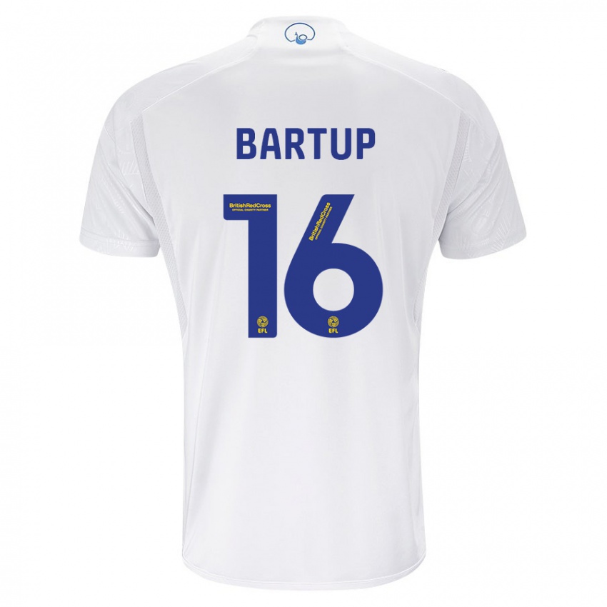 Homme Maillot Laura Bartup #16 Blanc Tenues Domicile 2023/24 T-Shirt Suisse