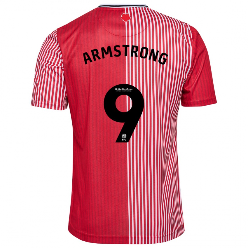Homme Maillot Adam Armstrong #9 Rouge Tenues Domicile 2023/24 T-Shirt Suisse