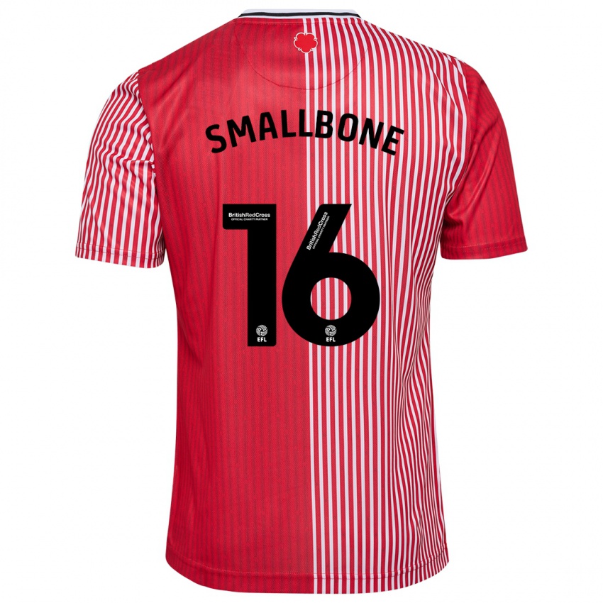 Homme Maillot Will Smallbone #16 Rouge Tenues Domicile 2023/24 T-Shirt Suisse