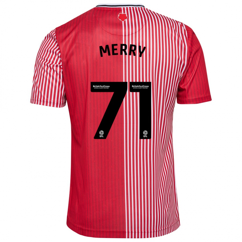 Homme Maillot Will Merry #71 Rouge Tenues Domicile 2023/24 T-Shirt Suisse