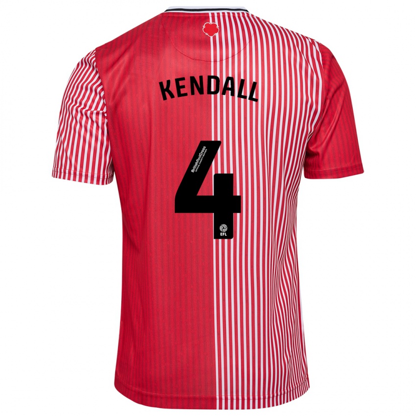 Homme Maillot Lucia Kendall #4 Rouge Tenues Domicile 2023/24 T-Shirt Suisse