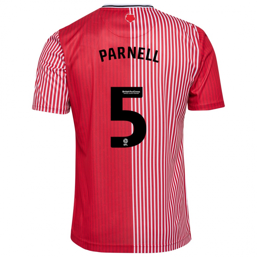 Homme Maillot Rosanna Parnell #5 Rouge Tenues Domicile 2023/24 T-Shirt Suisse