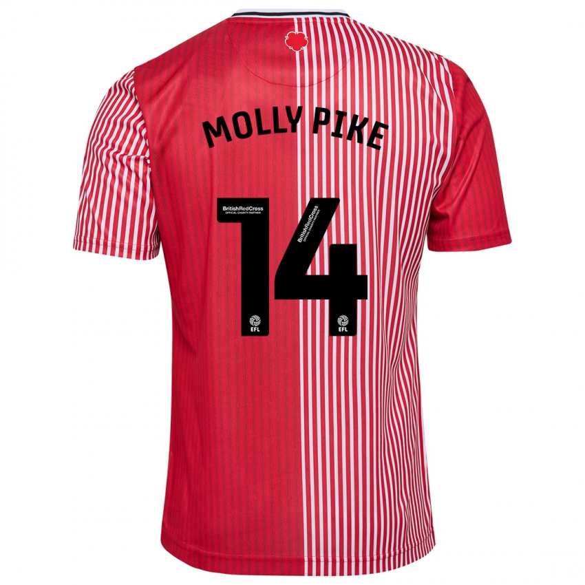 Homme Maillot Molly Pike #14 Rouge Tenues Domicile 2023/24 T-Shirt Suisse