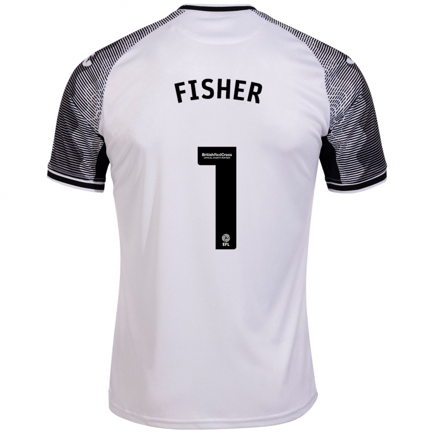 Herren Andy Fisher #1 Weiß Heimtrikot Trikot 2023/24 T-Shirt Schweiz