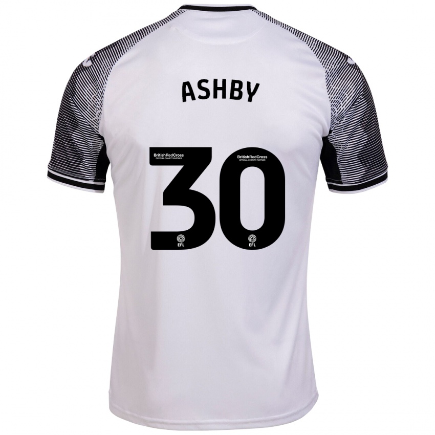 Homme Maillot Harrison Ashby #30 Blanc Tenues Domicile 2023/24 T-Shirt Suisse