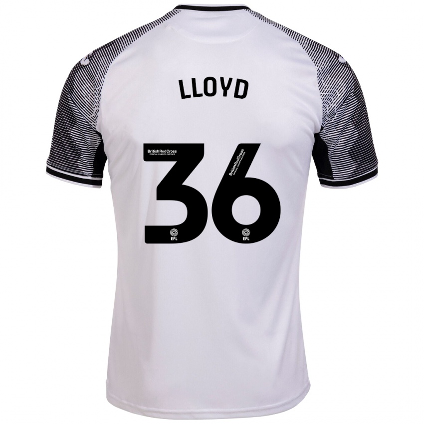 Homme Maillot Ben Lloyd #36 Blanc Tenues Domicile 2023/24 T-Shirt Suisse
