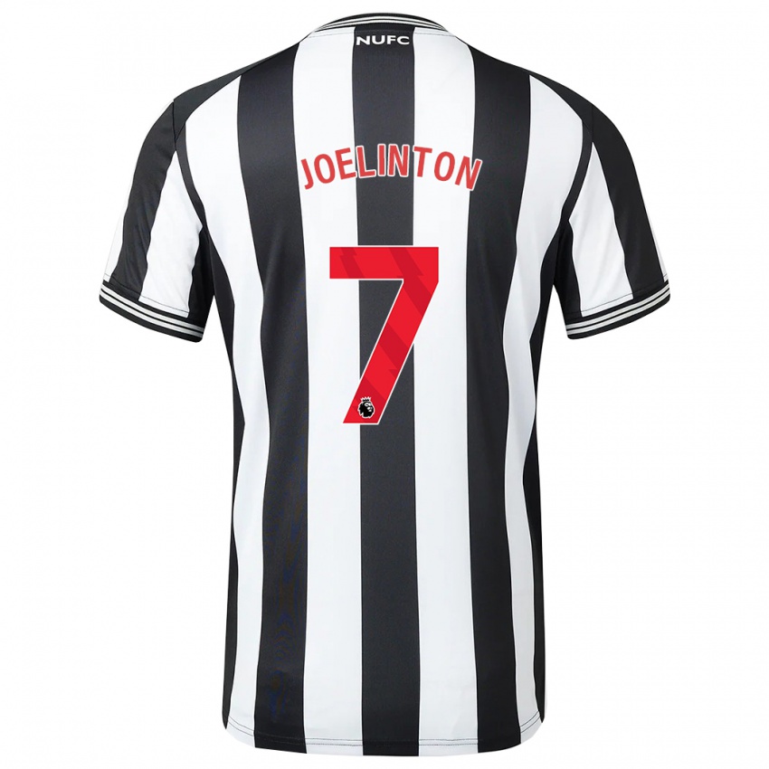 Homme Maillot Joelinton #7 Noir Blanc Tenues Domicile 2023/24 T-Shirt Suisse