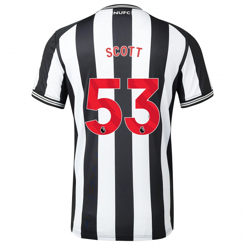 Homme Maillot Joshua Scott #53 Noir Blanc Tenues Domicile 2023/24 T-Shirt Suisse