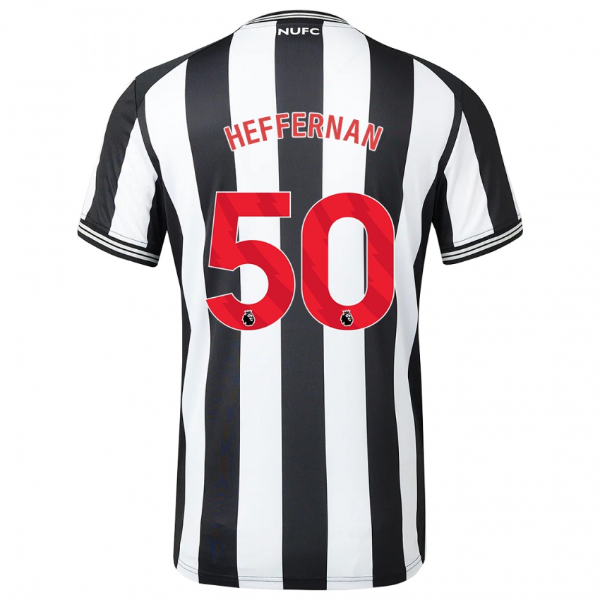 Homme Maillot Cathal Heffernan #50 Noir Blanc Tenues Domicile 2023/24 T-Shirt Suisse