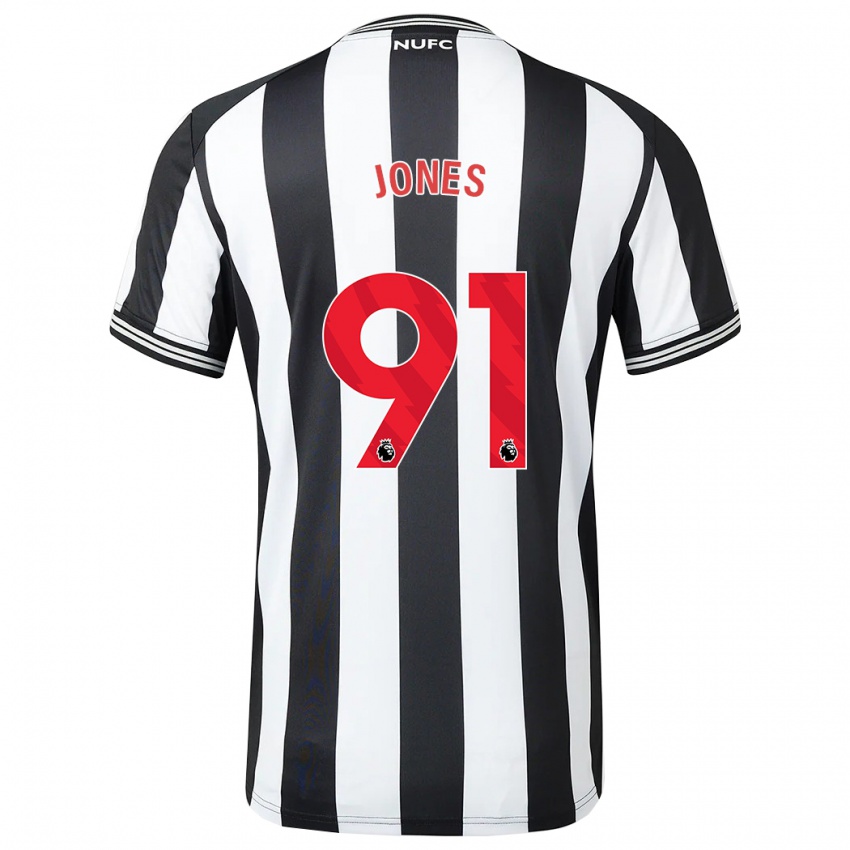 Homme Maillot Tyler Jones #91 Noir Blanc Tenues Domicile 2023/24 T-Shirt Suisse