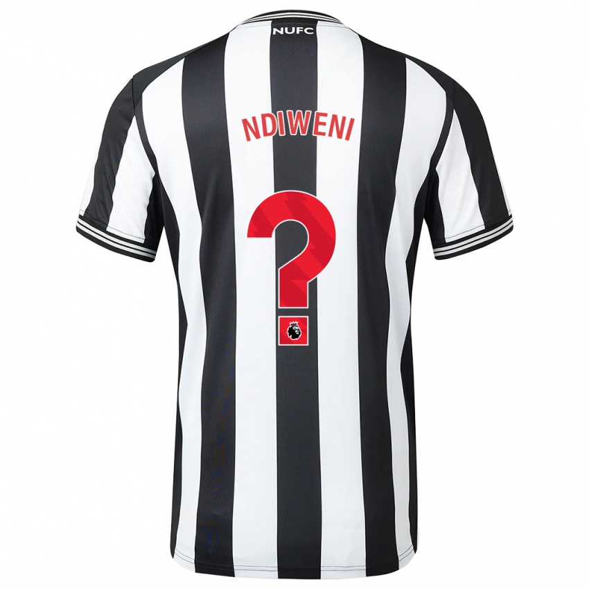 Homme Maillot Ryan Ndiweni #0 Noir Blanc Tenues Domicile 2023/24 T-Shirt Suisse