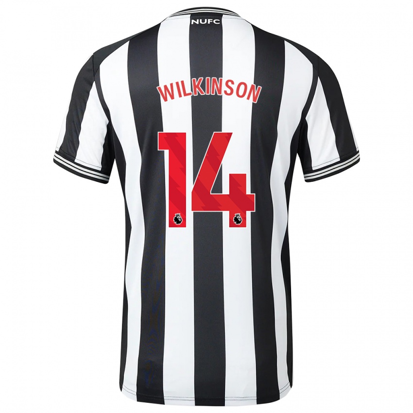 Homme Maillot Sharna Wilkinson #14 Noir Blanc Tenues Domicile 2023/24 T-Shirt Suisse