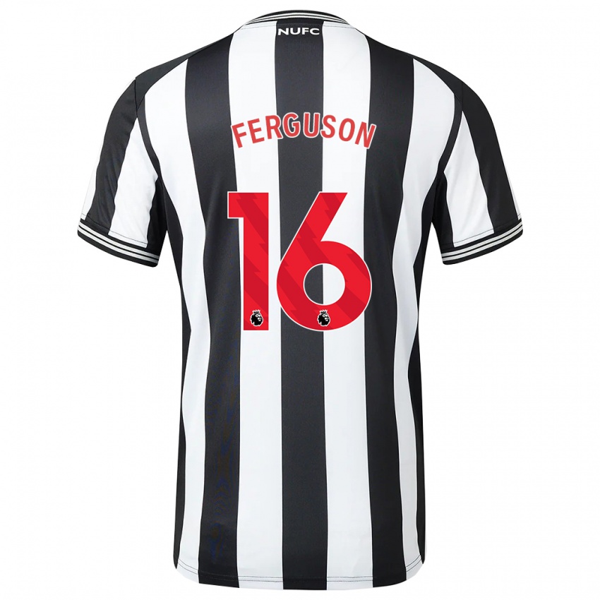 Homme Maillot Becky Ferguson #16 Noir Blanc Tenues Domicile 2023/24 T-Shirt Suisse