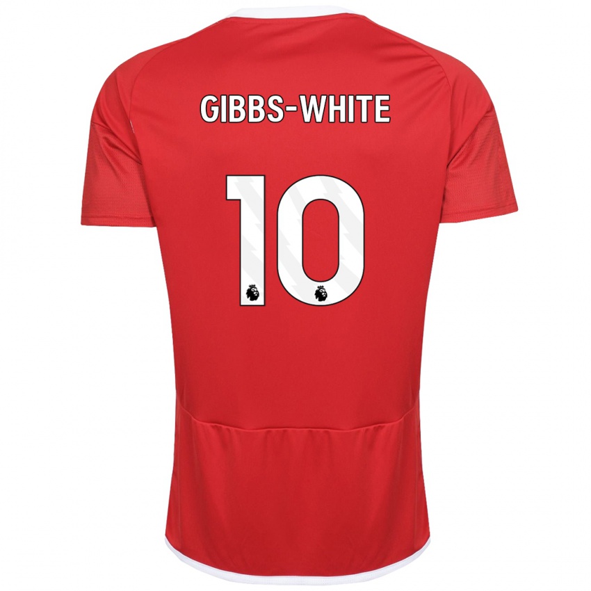 Homme Maillot Morgan Gibbs-White #10 Rouge Tenues Domicile 2023/24 T-Shirt Suisse