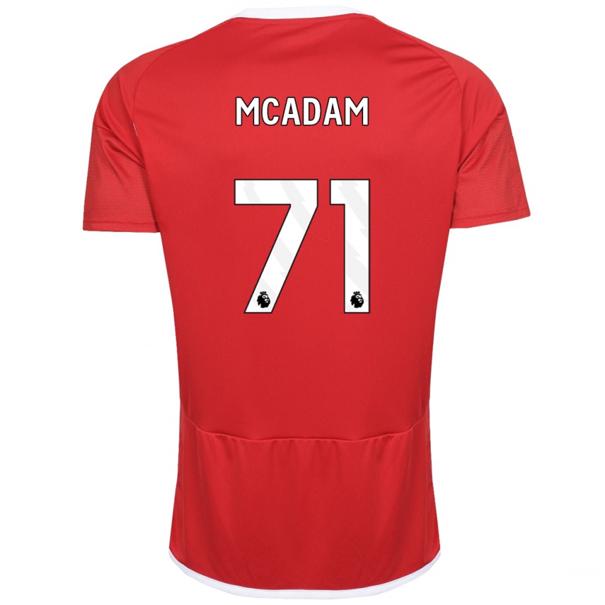 Homme Maillot Kyle Mcadam #71 Rouge Tenues Domicile 2023/24 T-Shirt Suisse