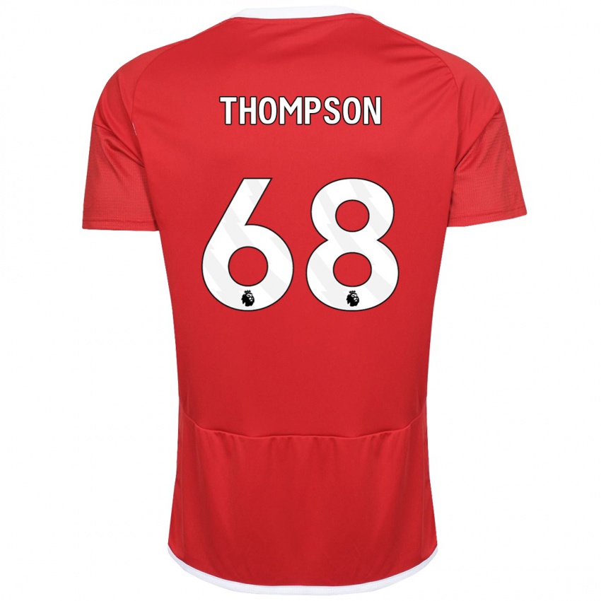 Homme Maillot Joel Thompson #68 Rouge Tenues Domicile 2023/24 T-Shirt Suisse