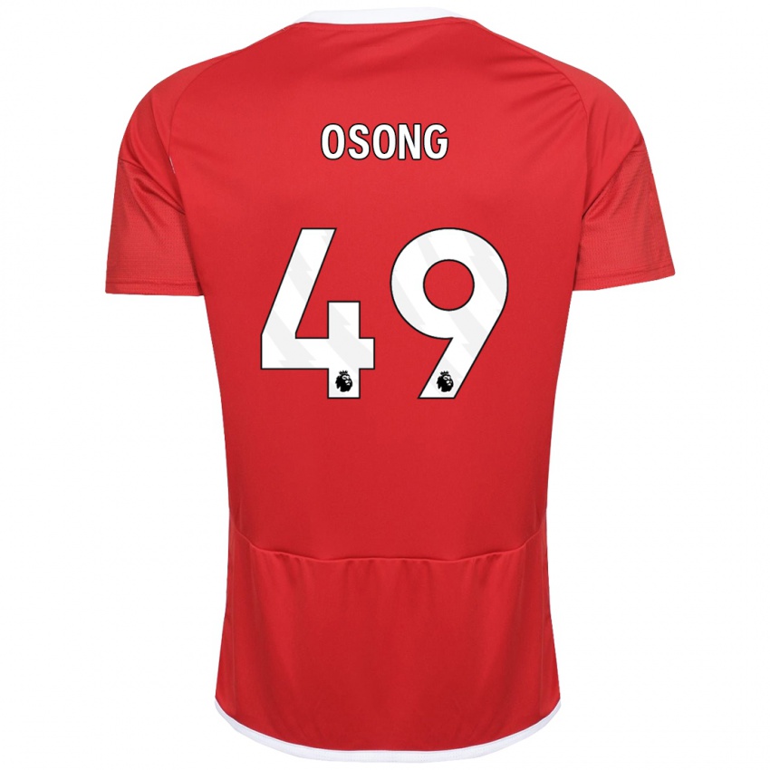 Homme Maillot Detlef Esapa Osong #49 Rouge Tenues Domicile 2023/24 T-Shirt Suisse
