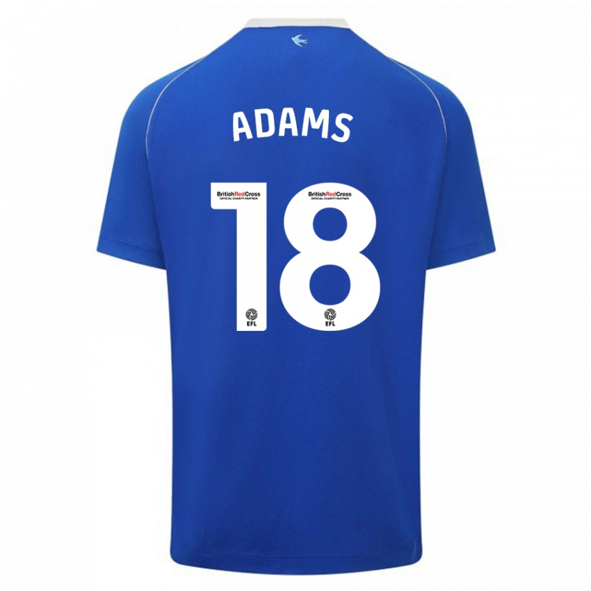 Homme Maillot Ebou Adams #18 Bleu Tenues Domicile 2023/24 T-Shirt Suisse