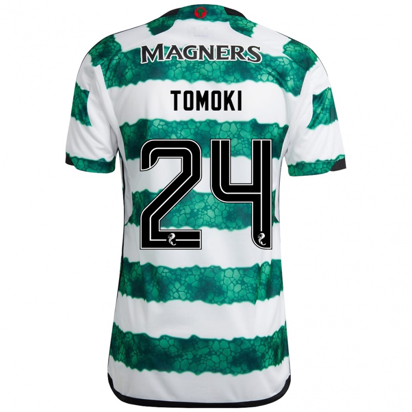 Homme Maillot Tomoki Iwata #24 Vert Tenues Domicile 2023/24 T-Shirt Suisse