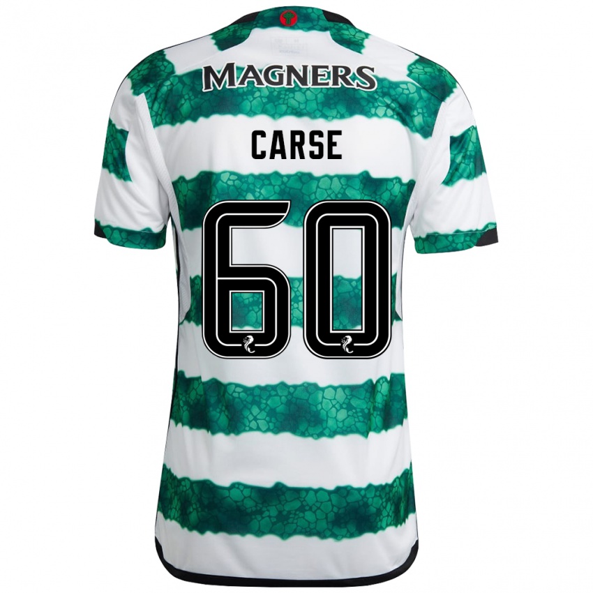 Homme Maillot Mackenzie Carse #60 Vert Tenues Domicile 2023/24 T-Shirt Suisse