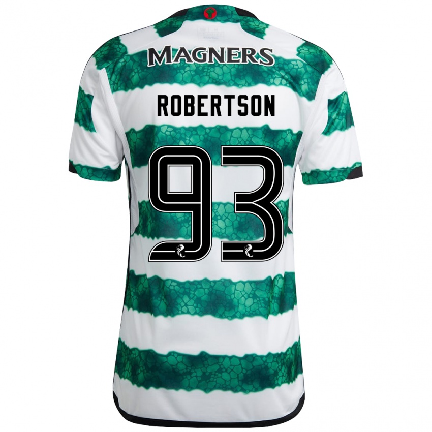Homme Maillot Mitchell Robertson #93 Vert Tenues Domicile 2023/24 T-Shirt Suisse