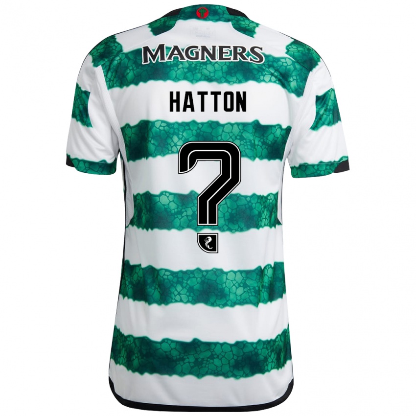 Homme Maillot Thomas Hatton #0 Vert Tenues Domicile 2023/24 T-Shirt Suisse