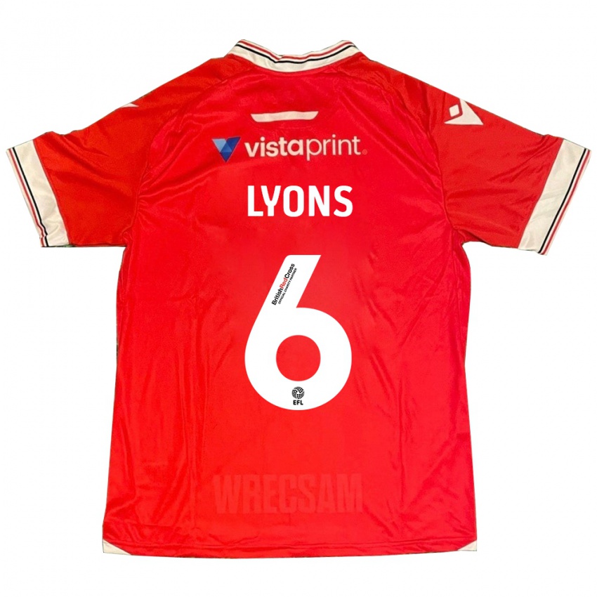 Herren Lauryn Lyons #6 Rot Heimtrikot Trikot 2023/24 T-Shirt Schweiz
