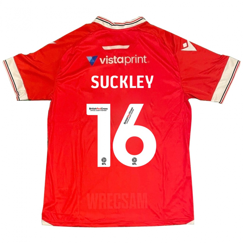 Herren Ava Suckley #16 Rot Heimtrikot Trikot 2023/24 T-Shirt Schweiz