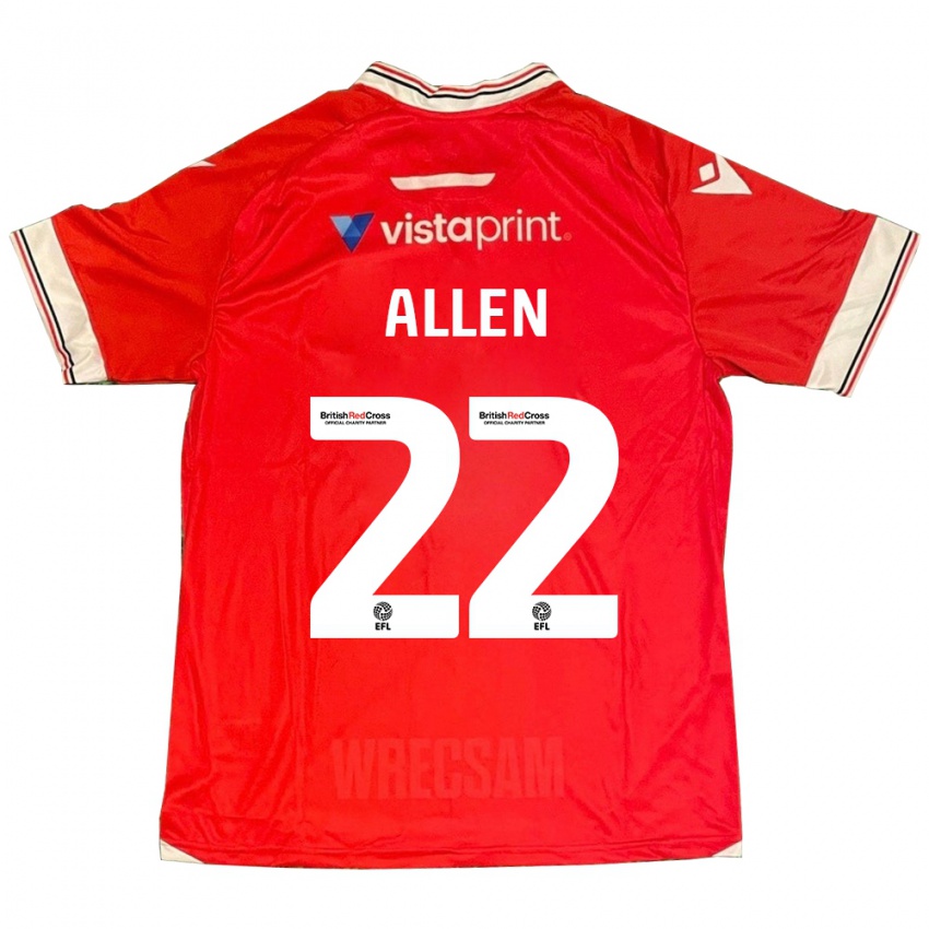 Herren Keren Allen #22 Rot Heimtrikot Trikot 2023/24 T-Shirt Schweiz