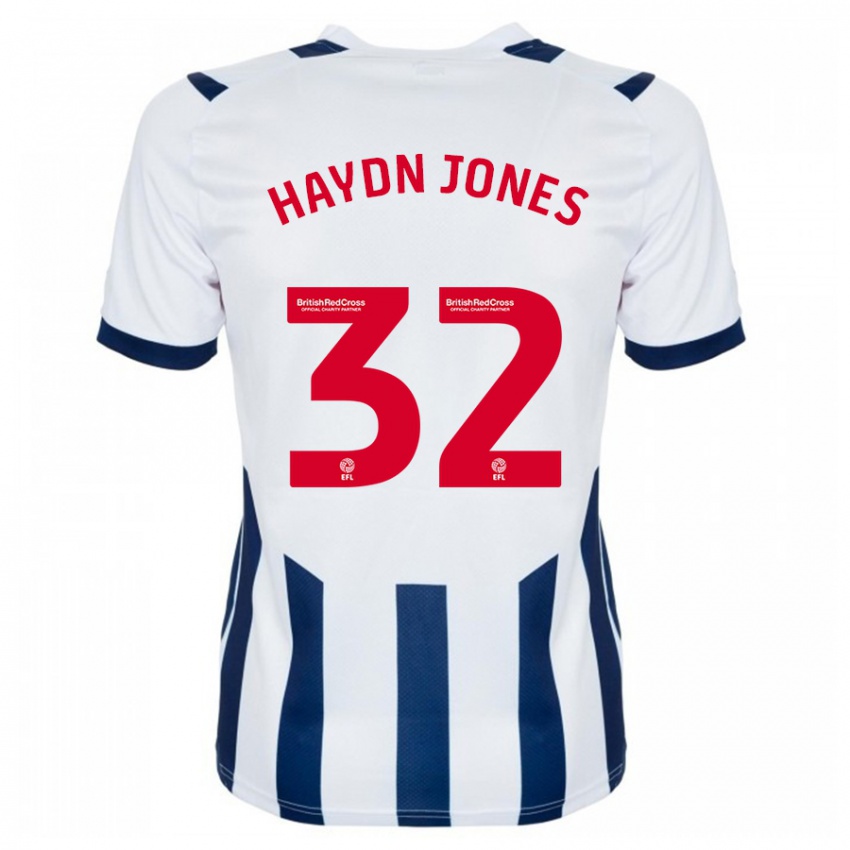 Homme Maillot Mackenzie Haydn Jones #32 Blanc Tenues Domicile 2023/24 T-Shirt Suisse