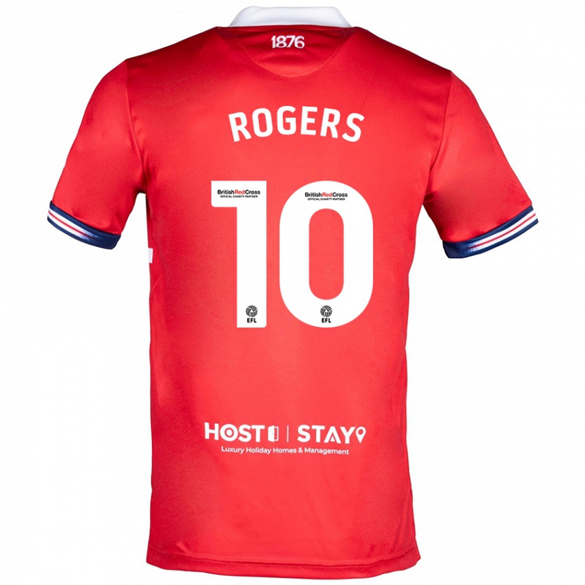 Homme Maillot Morgan Rogers #10 Rouge Tenues Domicile 2023/24 T-Shirt Suisse