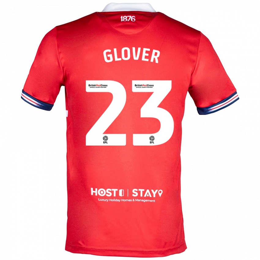 Homme Maillot Tom Glover #23 Rouge Tenues Domicile 2023/24 T-Shirt Suisse