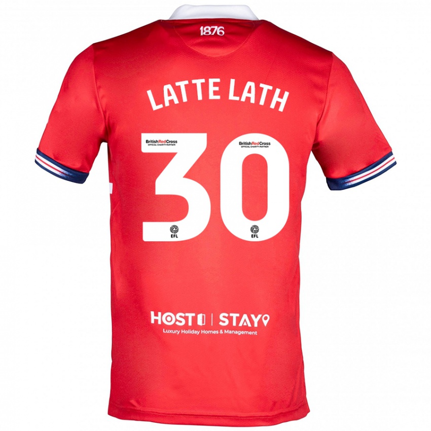 Homme Maillot Emmanuel Latte Lath #30 Rouge Tenues Domicile 2023/24 T-Shirt Suisse