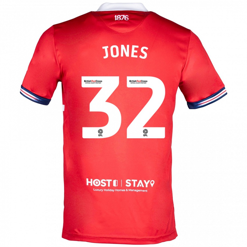 Homme Maillot Jamie Jones #32 Rouge Tenues Domicile 2023/24 T-Shirt Suisse