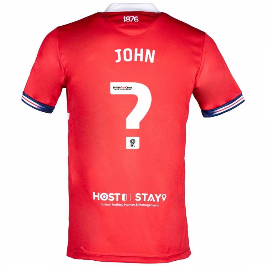 Homme Maillot Fenton John #0 Rouge Tenues Domicile 2023/24 T-Shirt Suisse