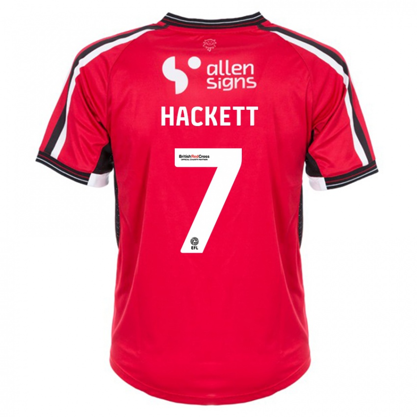 Herren Reeco Hackett #7 Rot Heimtrikot Trikot 2023/24 T-Shirt Schweiz